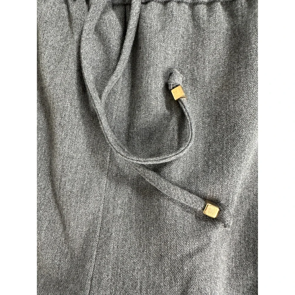 Zara Gray Wide Leg Drawstring Trousers Elastic Waist Pants XXL